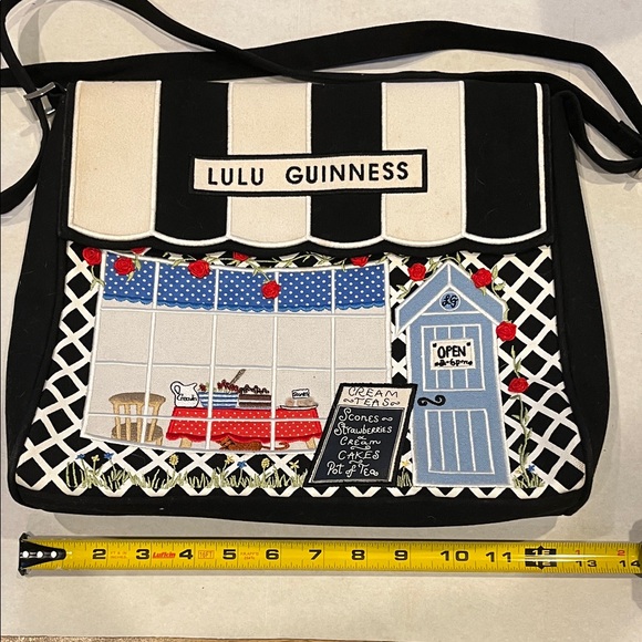 Lulu Guinness Handbags - Lulu Guinness Black and White Bakery /Storefront Crossbody Bag